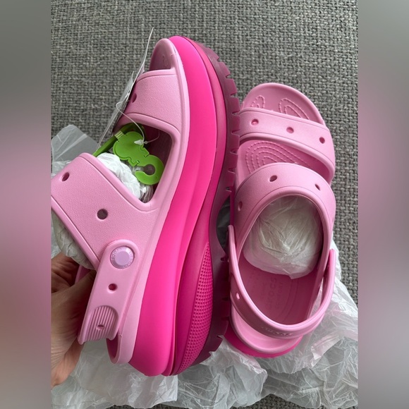 Crocs Mega Crush Matte Sandals – Pink Tweed – Size 8 Women - Picture 5 of 8